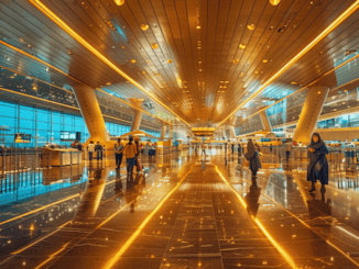 Ein Flughafengen Terminal wie zum Beispiel in Dubai. Hier Visum beantragen.